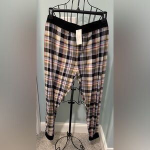 New Vera Bradley Extra Large XL Women ribbed jogger pajama pants Perfectly Plaid